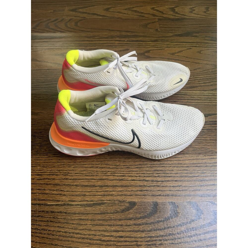 Nike Renew Run Women’s Sz. 10.5 White Pink Orange Running Shoes Sneakers